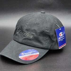 Godaddy Embroidered Champion Baseball Hat Black Adjustable Strap Adult Unisex‎